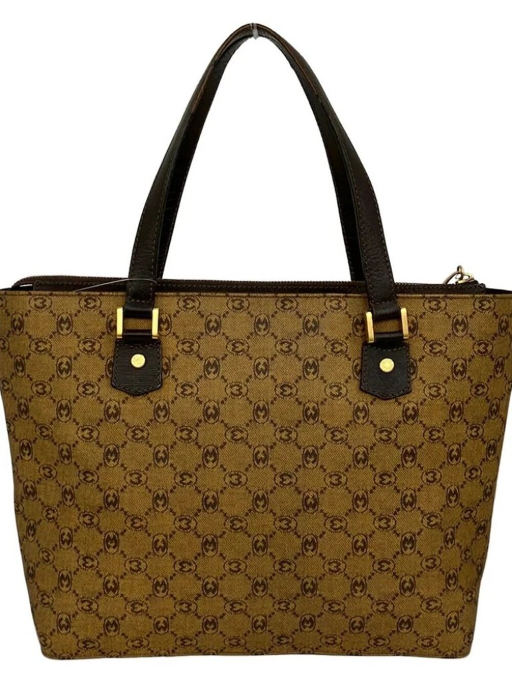 MORABITO Light Brown Dark Brown PVC Leather Handbag - Picture 3 of 9